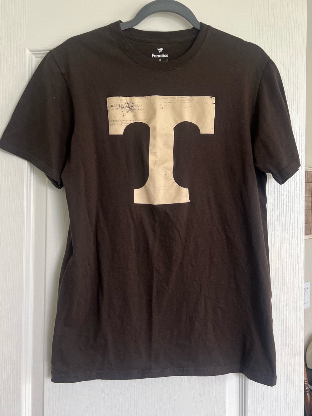 Fanatics Brown Tee with Cream Tennessee 'T' Logo